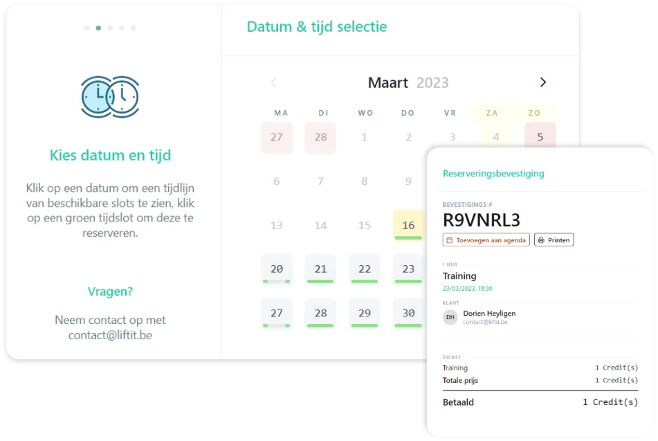 reservatieformulier<br />
